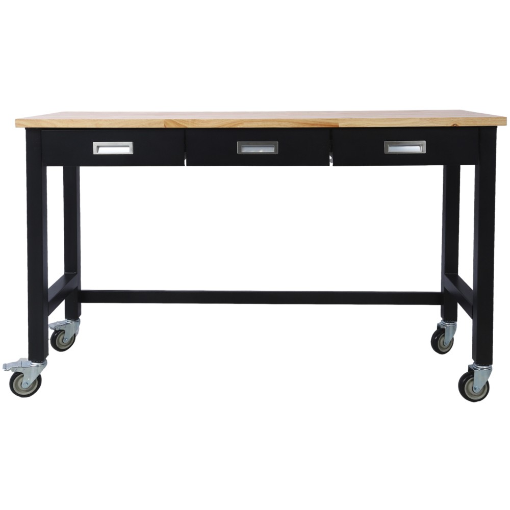 Heavy Duty Workbench-Rolling Work Table w/Drawer Storage for Garage &Home Office