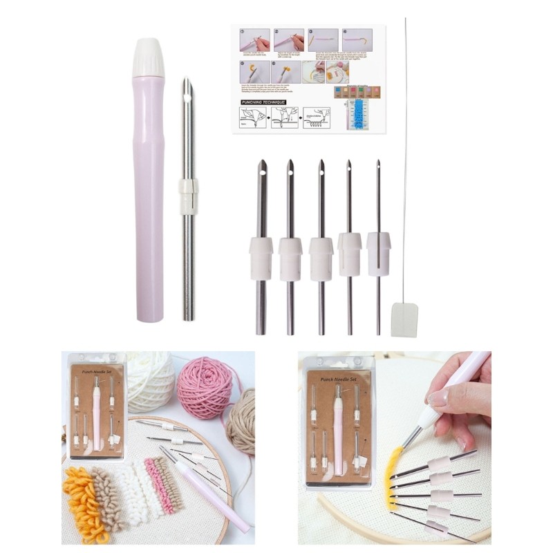 Ergonomic Handle Embroidery Pen Adjustable Needle Crafting Sewing Accessory