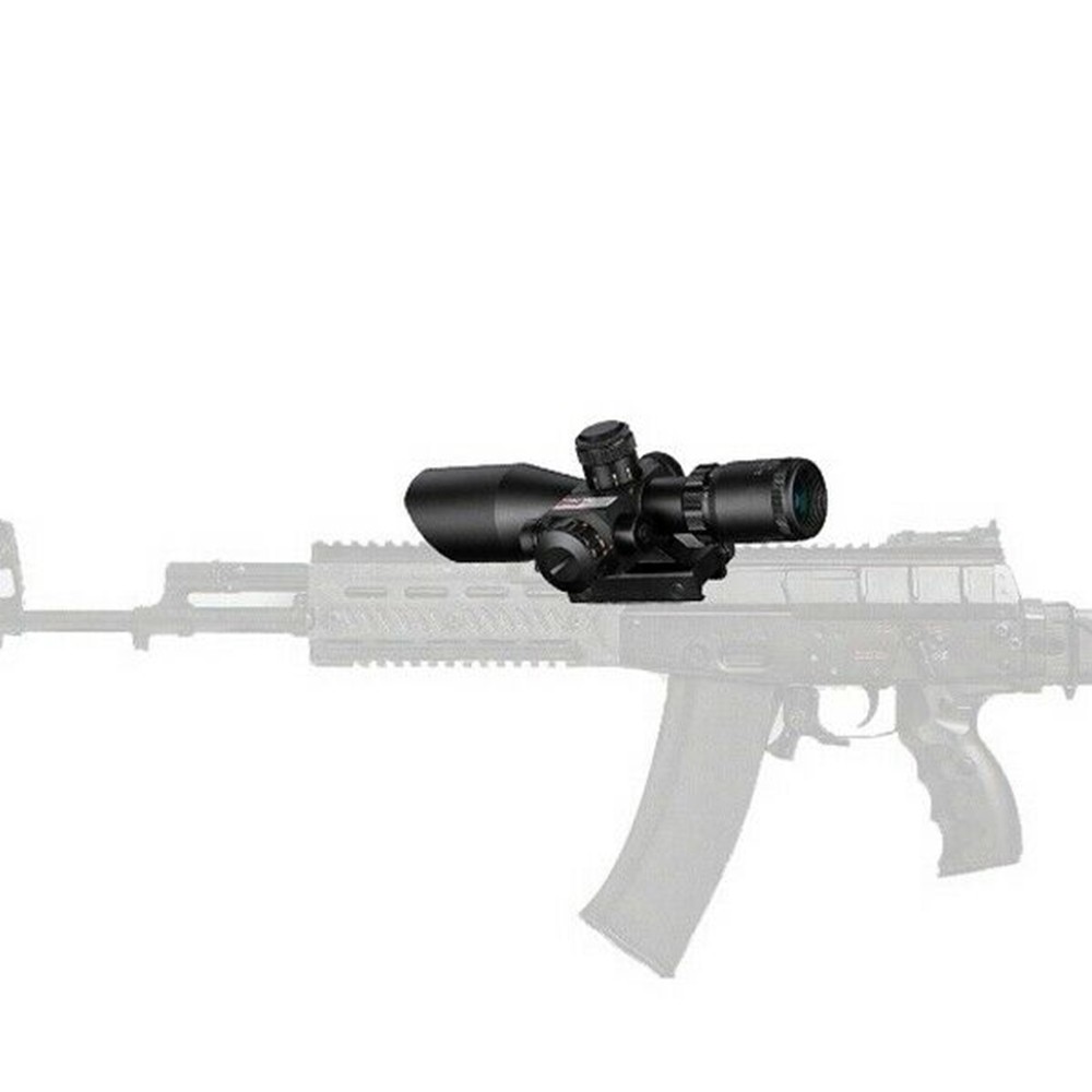 2.5-10X40 Rifle Scope with Red Laser and Mini Reflex 3 MOA Red Dot Sight