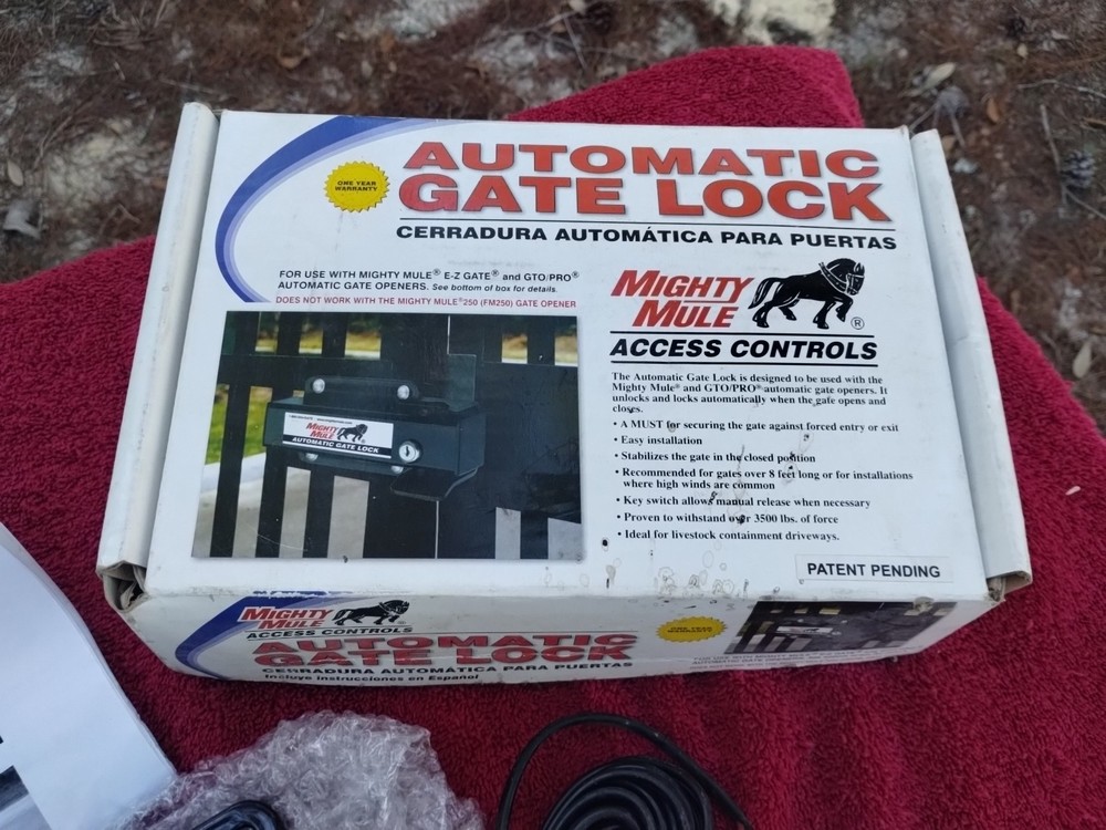 Mighty Mule Automatic Gate Lock for E-Z Gate And GTO/PRO NEW READ DESCRIPTION