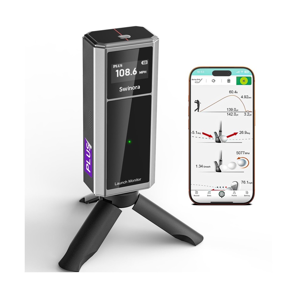 Golf Launch Monitor & Simulator: Portable Swing Analyzer for iOS/Android Phon...