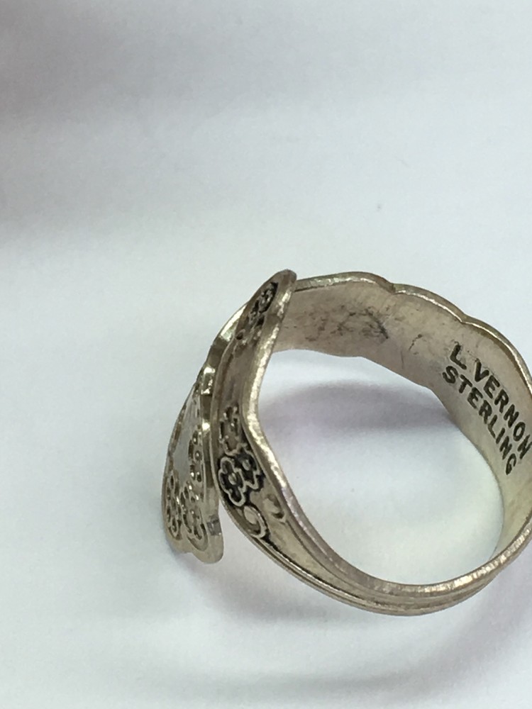 Signed L Vernon Sterling Silver 925 Adjustable Ring