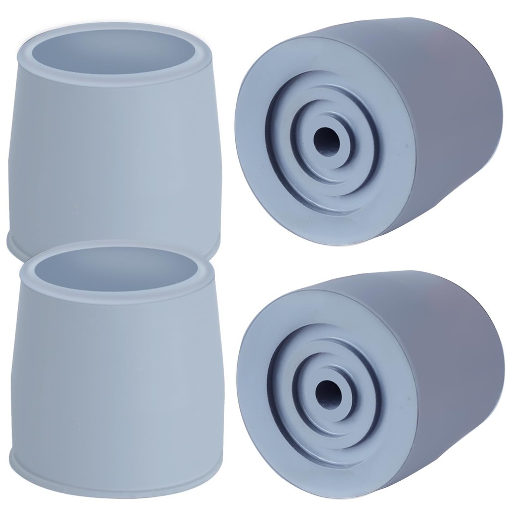 4 Pack 1 1/8 inch Walker Tips Commode Tips Heavy Duty Crutch Tips Replacement...
