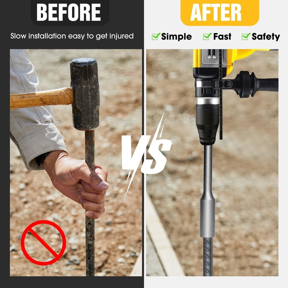Ground Rod Driver for 5/8" & 3/4",SDS Max Hammer MAX