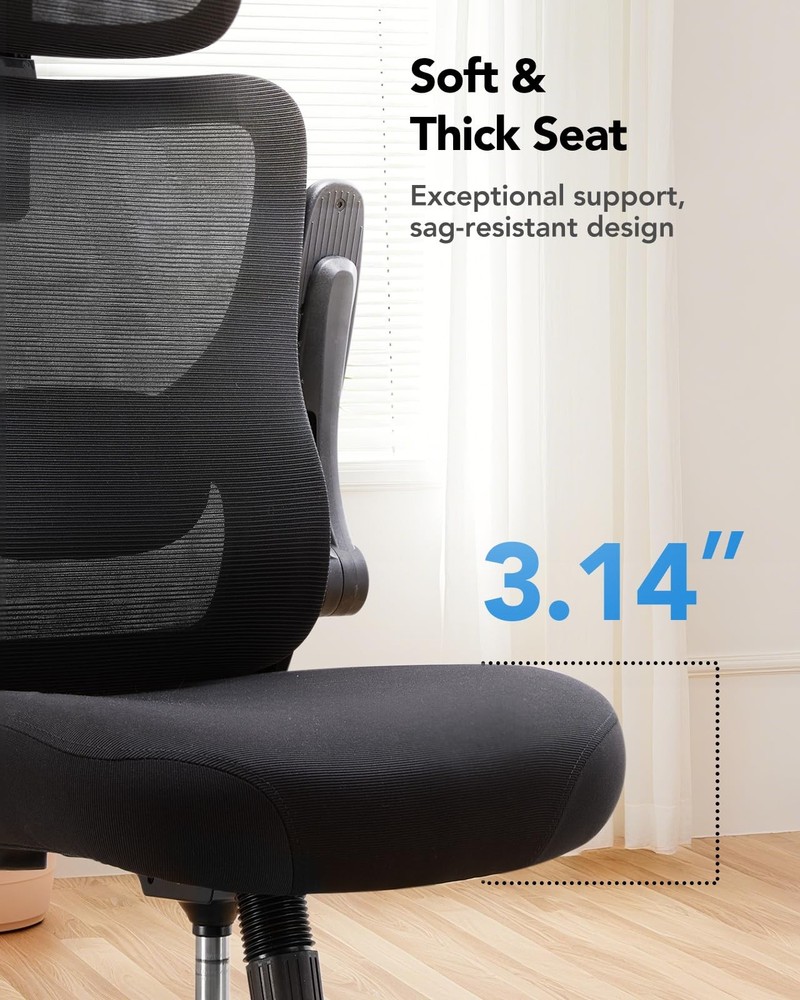 Ergonomic Office Chair High Back Computer Desk with Adjustable Lumbar Support