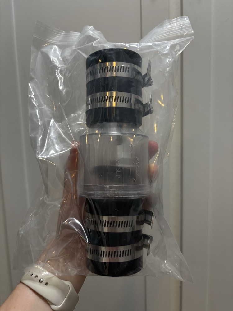 Quiet PVC Check Valve 1-1/2″ with Buna-N