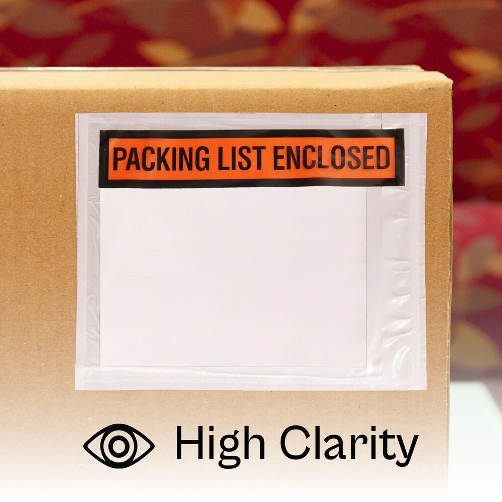 4.5" x 5.5" Packing List Enclosed Envelope Panel Face 2000 Pieces