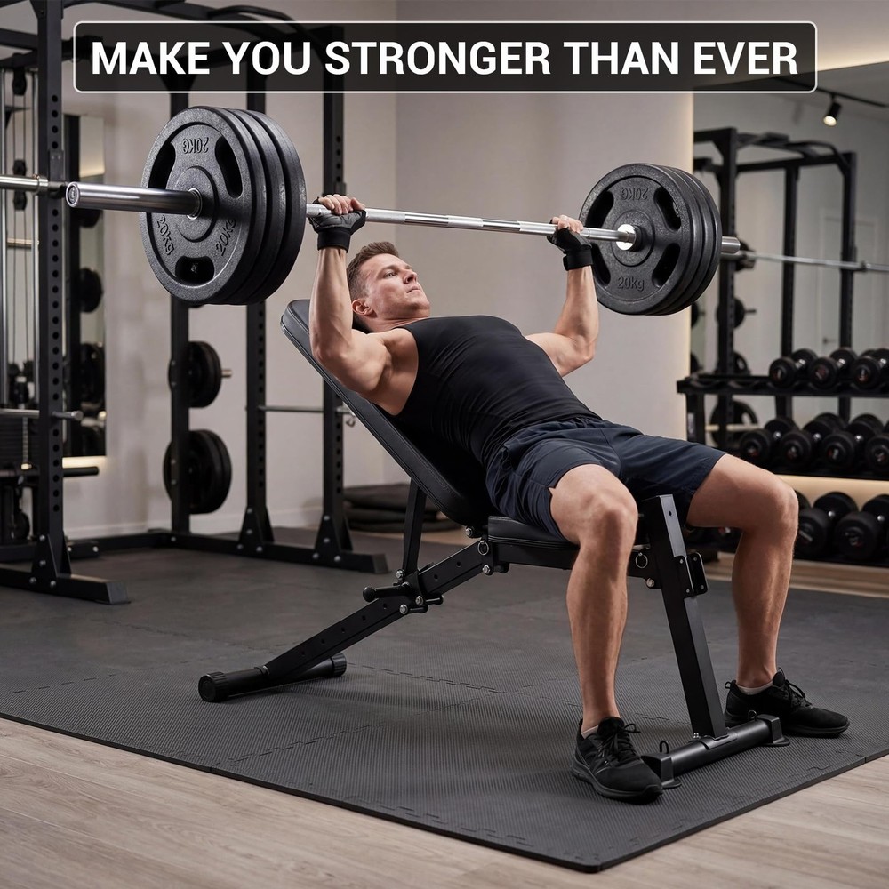 Adjustable Weight Bench Incline Decline Full Body Strength Training Workout Benc