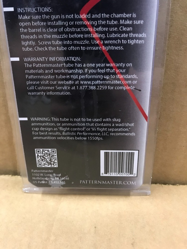 New Patternmaster Code Black Goose Choke Tube For 12 ga. Retay - #5700