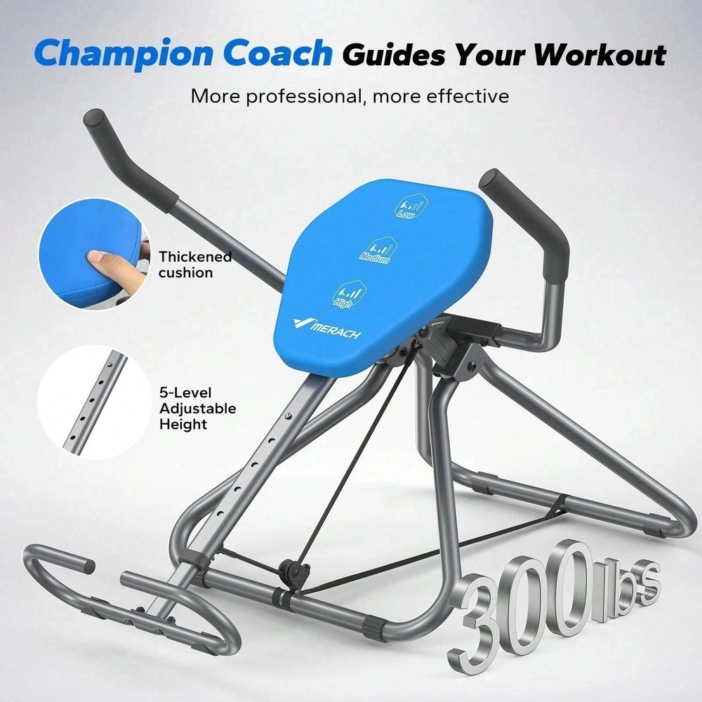 MERACH Ab Machine All In One Core Trainer Workout Bench Foldable Home Gym