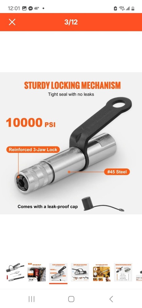 Vevor Locking Grease Coupler TH-46-7B