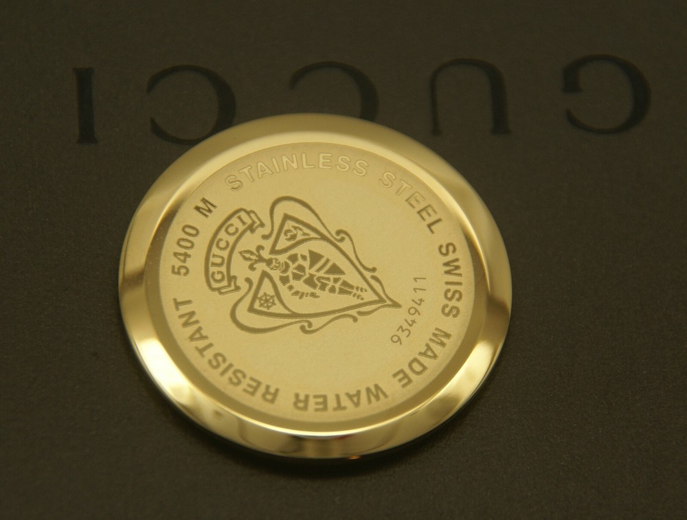 NIB Mens Gucci Replacement Case Back - 5400 M - Gold tone
