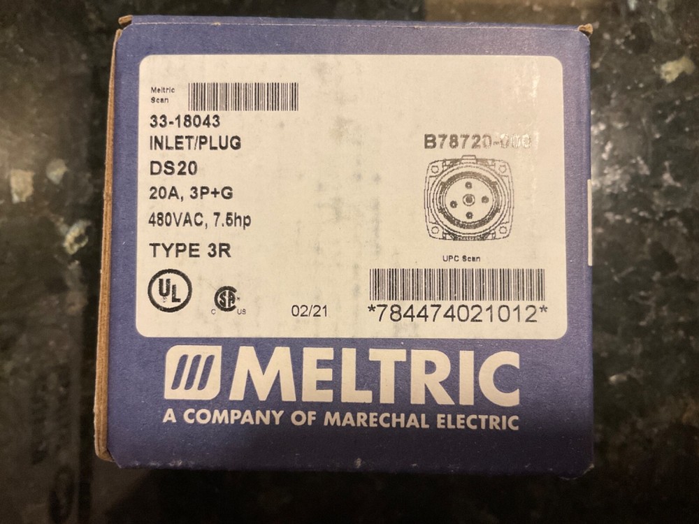 NEW! Meltric Inlet Plug DS20
