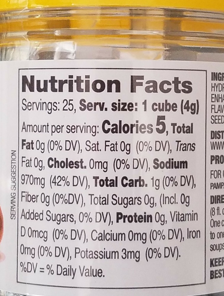 Culinary Seasoning: Chicken Bouillon Cubes 3.25 oz