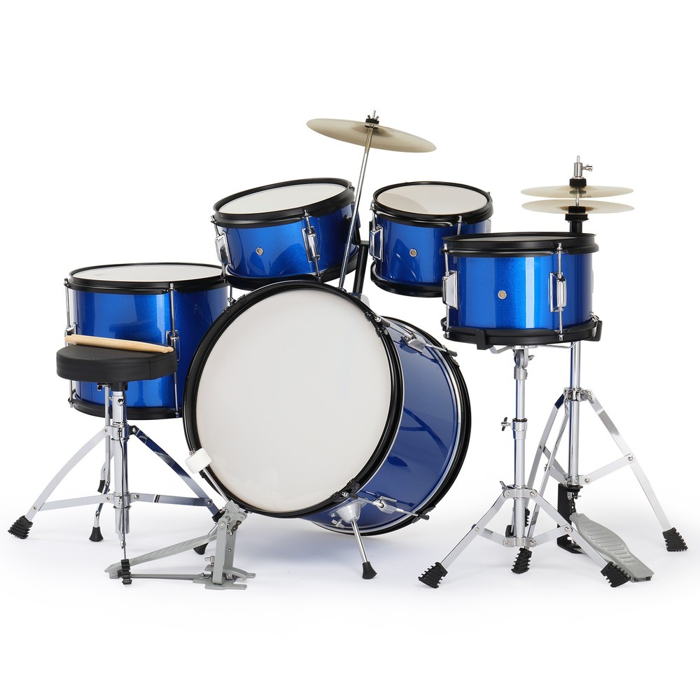 5-Piece Junior Starter Drum Kit with Cymbals, Hardware,Sticks & Throne