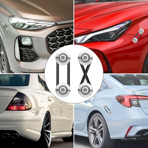 Universal Bumper Clips, Front Rear Bumper Quick Release Kit, 4set Silver