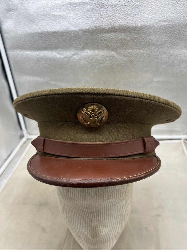 WW2 US Army Enlisted Men’s OD Visor Hat (RF