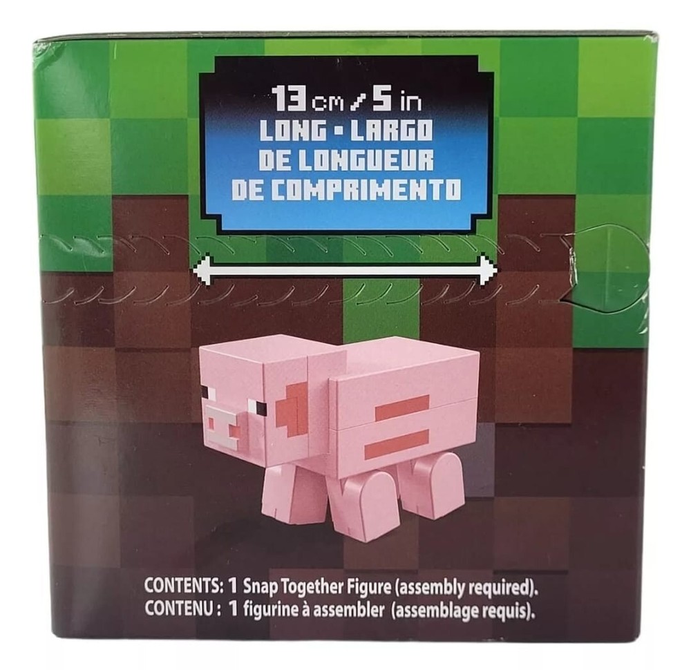 Buildable Minecraft pig set - 5"