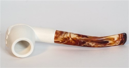 Standard Regular Meerschaum Pipe - HAND HOLDING SMOOTH BOWL