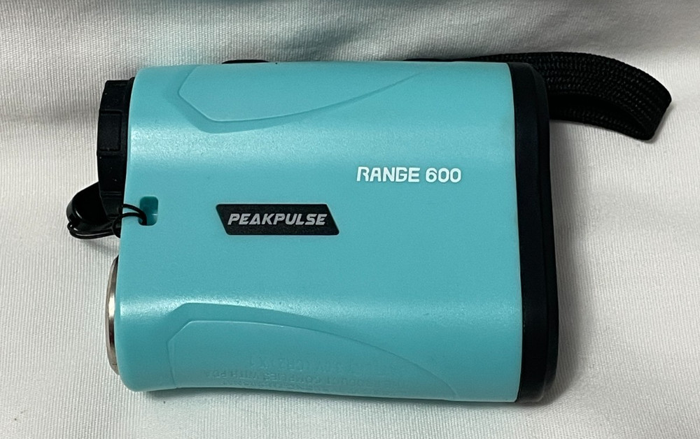PeakPulse Golf Rangefinder Range 600 Teal Compact Sidekick with Hard Case