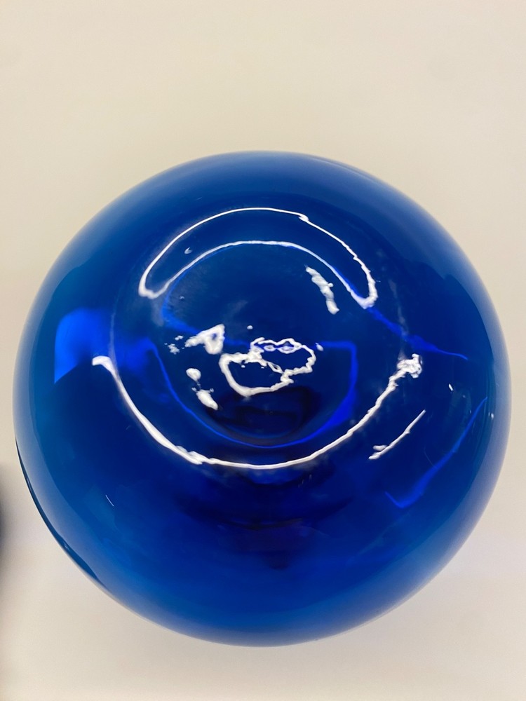 MCM Blenko Style Small Optic Perfume Bottle with stopper - Cobalt Blue