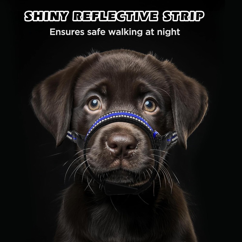 Dog Muzzle,Anti-Bite Adjustable Breathable Soft Muzzle Small Medium Large Dogs