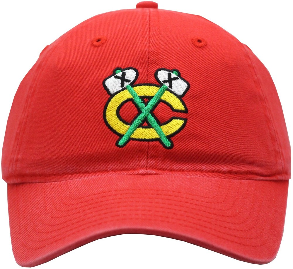 Blackhawks Primary Tomahawk Slouch Hat Buckle Back Red