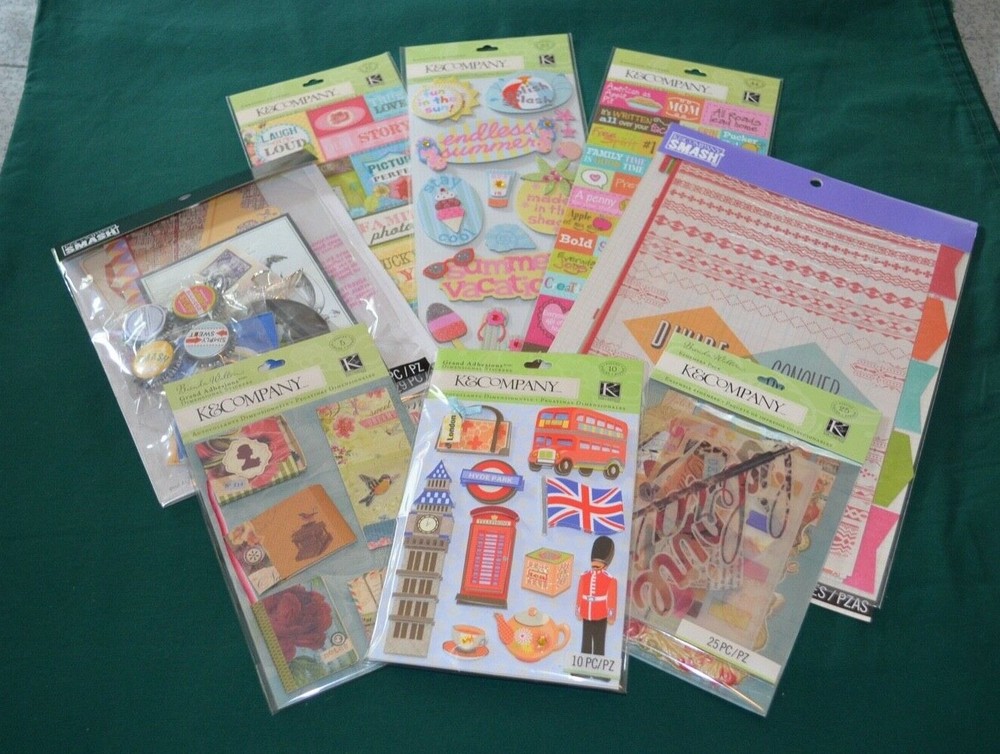 #2 ~ Embellishment Scrapbooking, K & Co.  Demensional, Embossed, Stickers + Plus