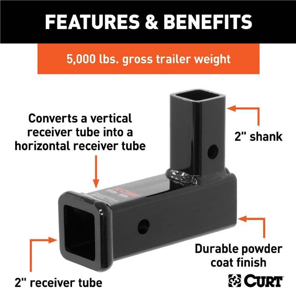 Curt 45013 Vertical Receiver Adapter