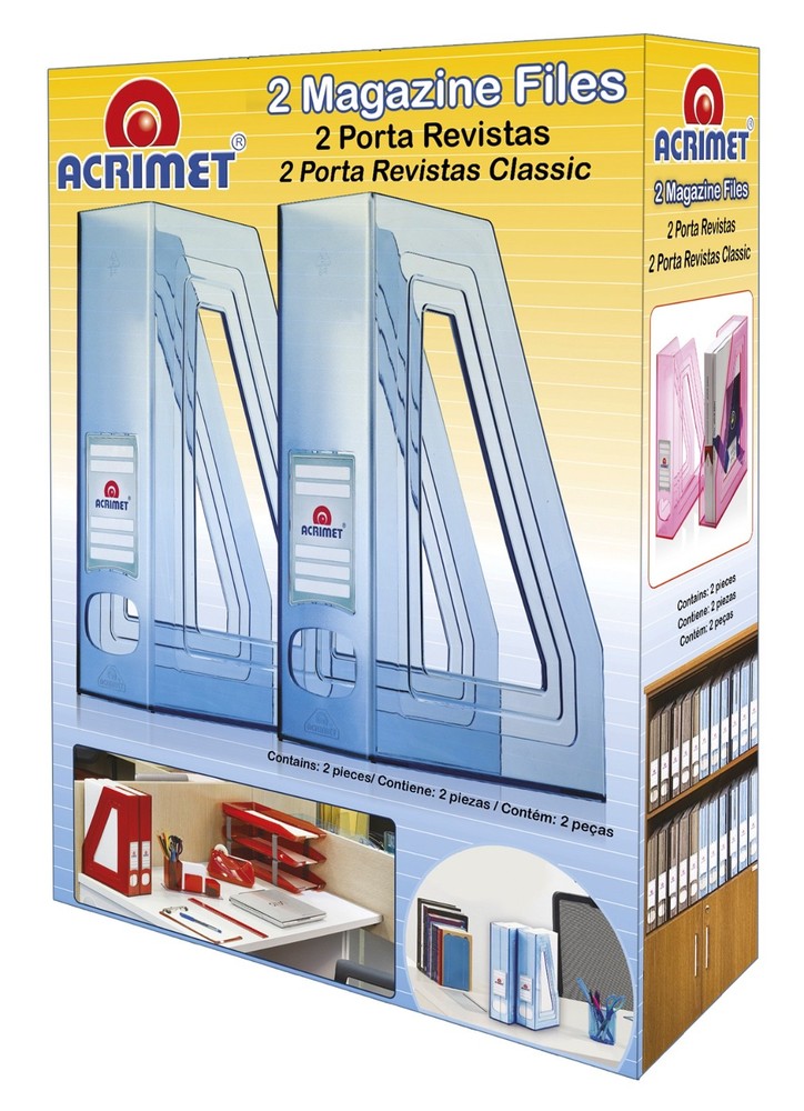 Acrimet Magazine File Holder (Pack with Two) (Black)