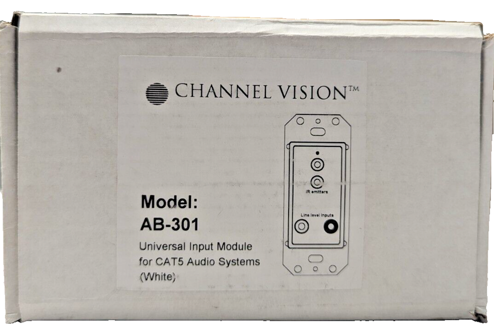 Channel Vision AB-301 Universal Input Module for Cat5 Audio Systems (White)