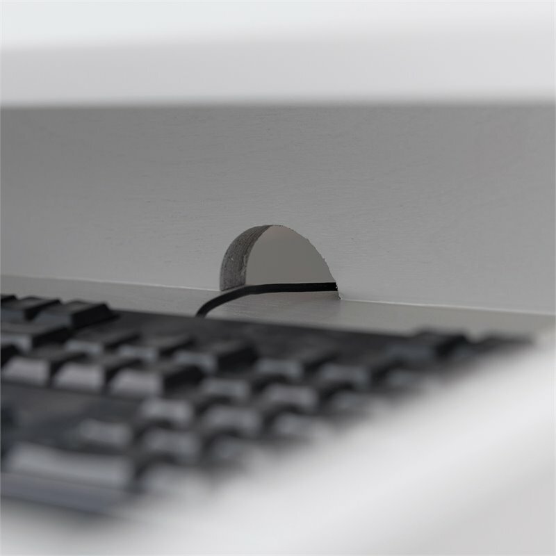 Leick Corner Computer Desk in White