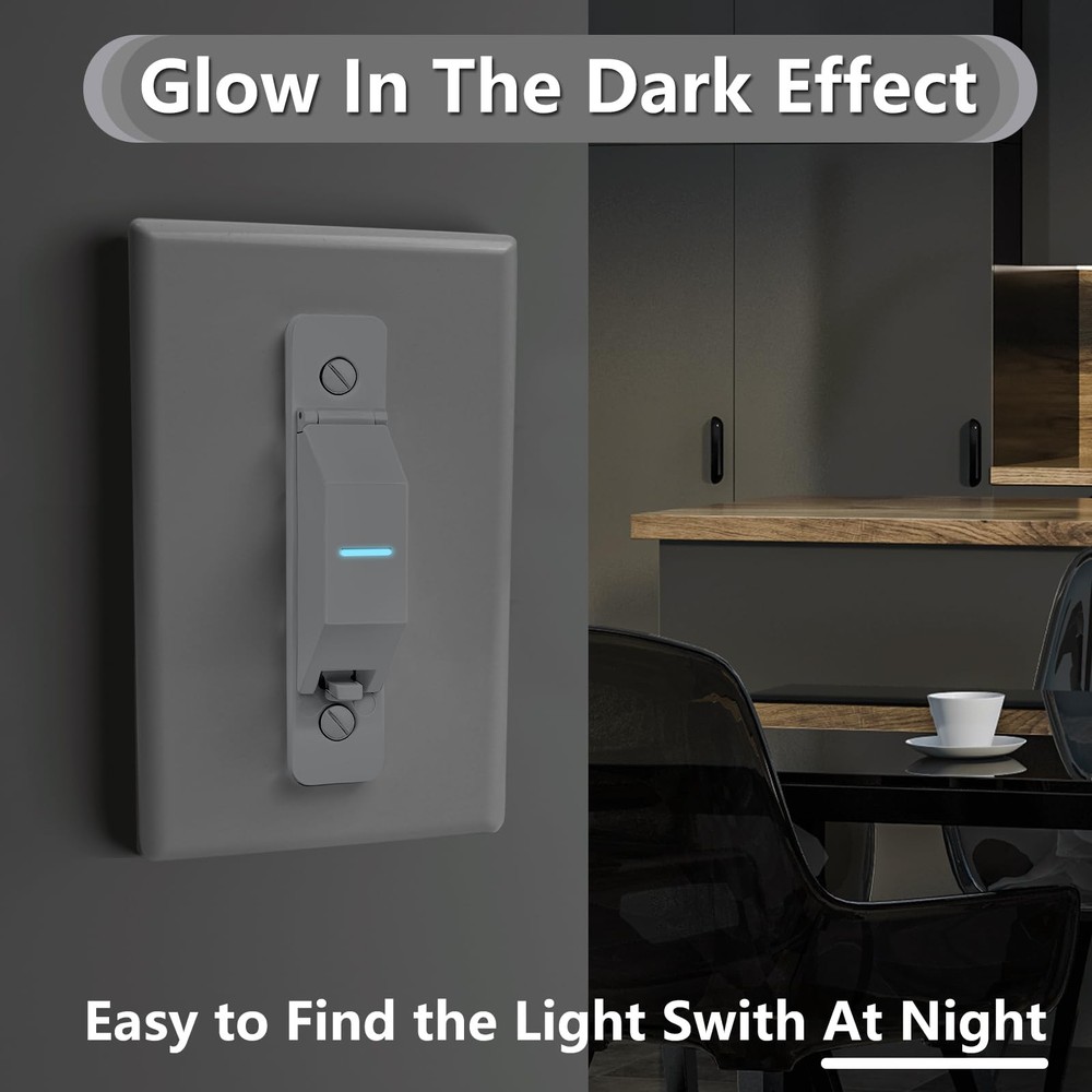 2 Pack Light Switch Cover Guard,Wall Lock With Glow White-2PCS