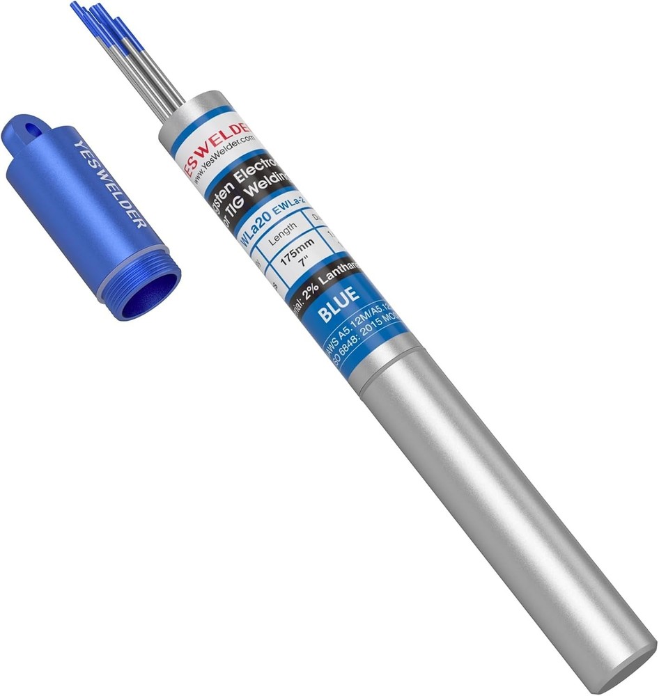 Precision Blue 1/16" TIG Electrodes 10-Pack - Easy Arc Striking, Durable Design
