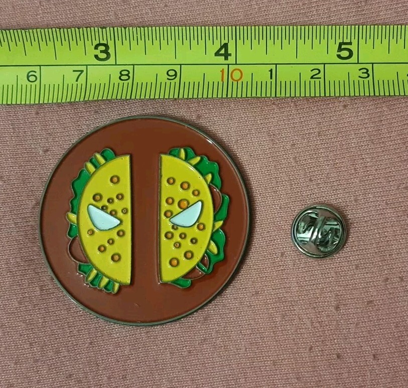 Marvel Deadpool Taco Mask Large Enamel Pin - Club Merc Exclusive