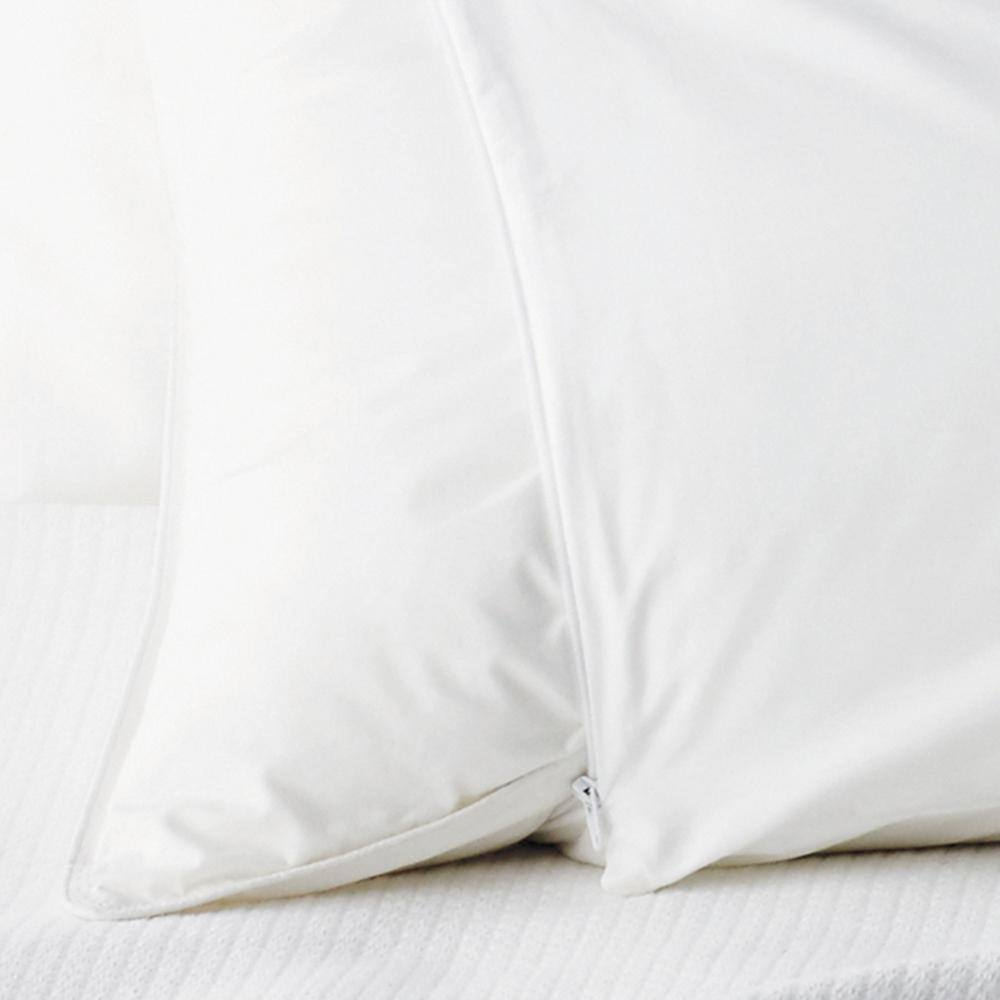 White Cotton Standard Pillow Protector