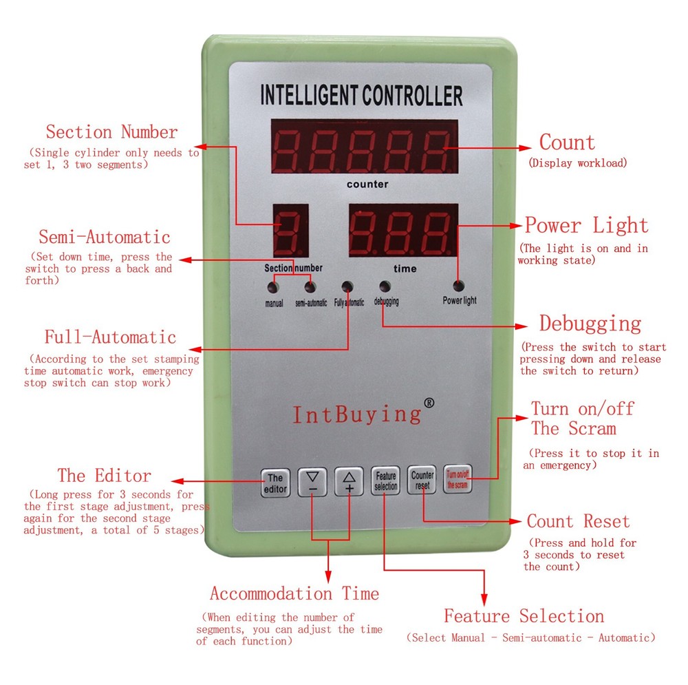 3T Larger Plate Pneumatic Press Punching Machine Forming Machine w/controller