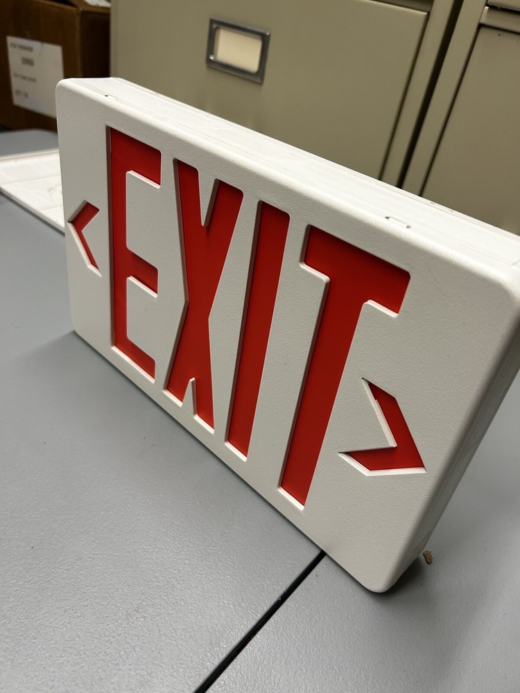Red LED Universal EXIT SIGN 82208 SUPERIOR LIFE Battery Back up