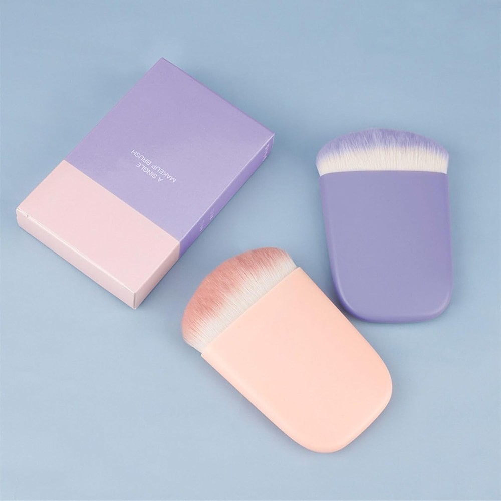 Professional Makeup Brush With Comfortable Handle Synthetic Fibers Full Coverage