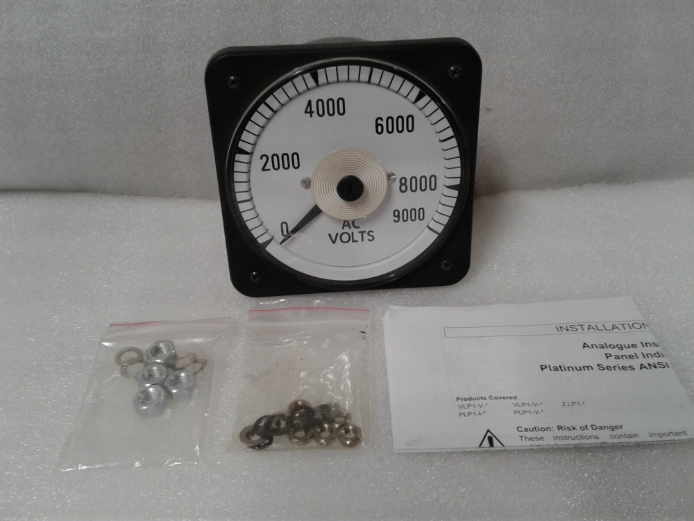 Byram Laboratories 1C9858 0-9000 Volt AC Switchboard Meter