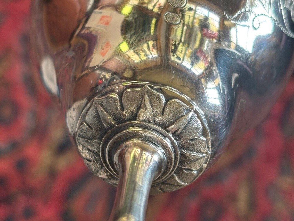 Pr Wilcox Silver Plate Victorian Goblets Ivy