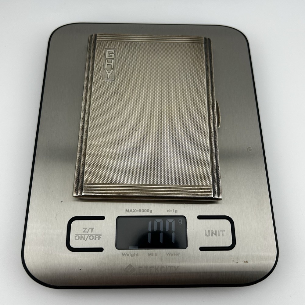 George VI Solid Sterling Silver Cigarette Case - Mappin & Webb - 1941 - 178g