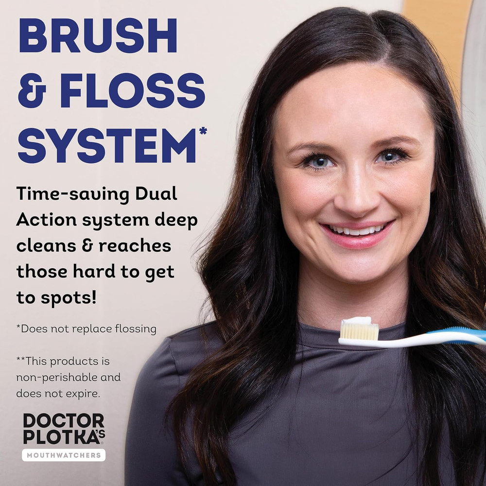 MOUTHWATCHERS Dr Plotkas Soft Bristle Flossing Toothbrush Manual Soft Toothbrush