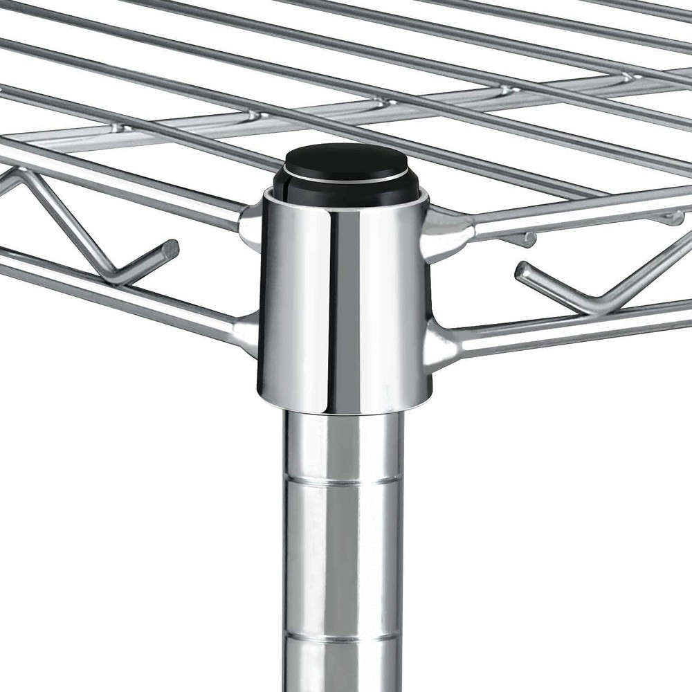 5-Tier Storage Shelving Unit 1250 Lbs Loading Capacity Heavy Duty Chrome 1 Pack