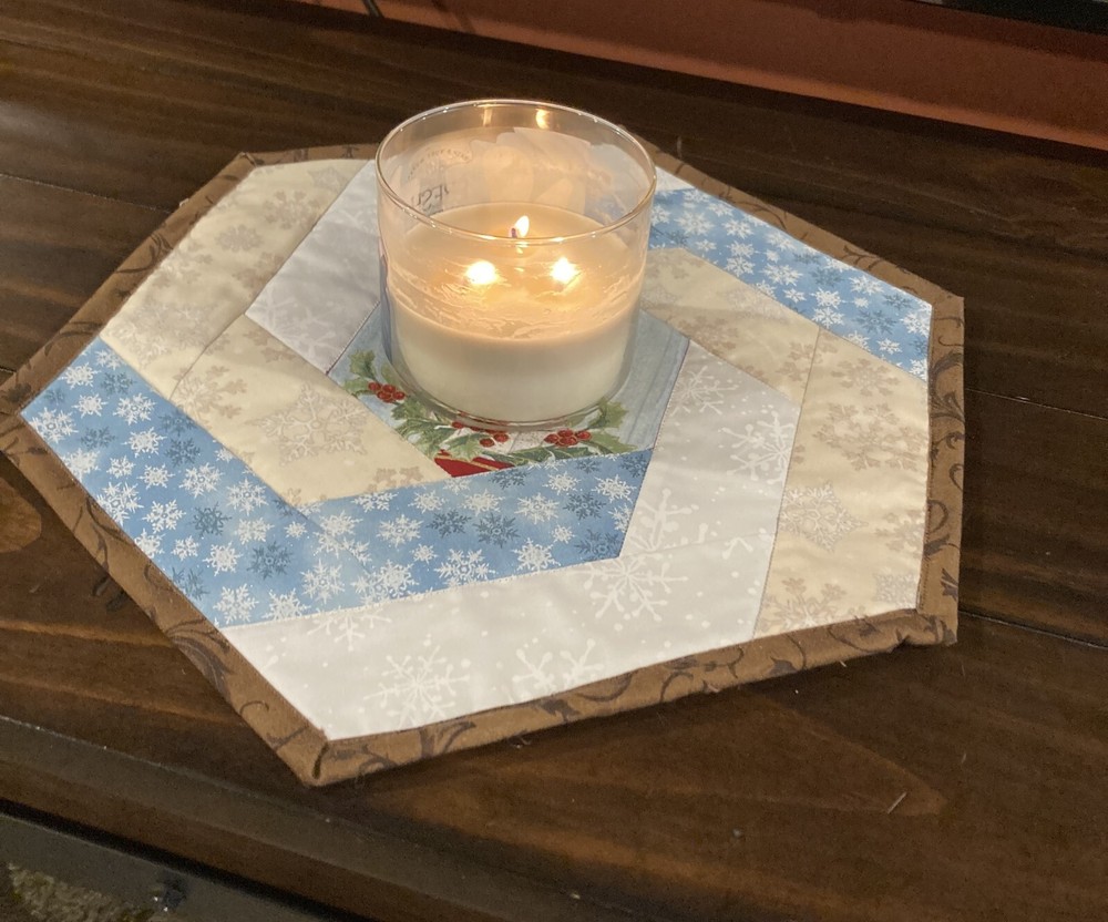 January Bird House Handmade Quilted Table Topper