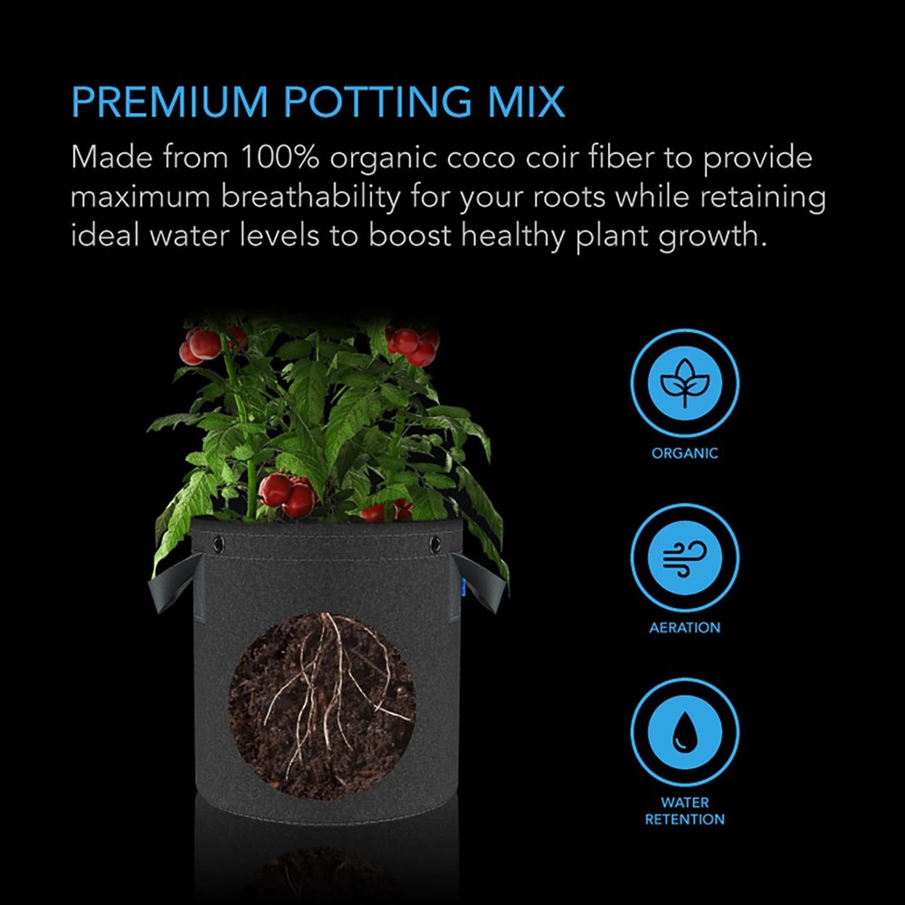 Premium Buffered Coco Coir Brick Hydroponics Plant Growing and Propagation, 2 lb
