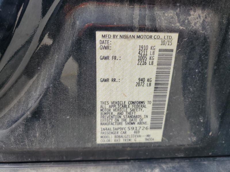 ALTIMA 2015 Transmission Shift 649282