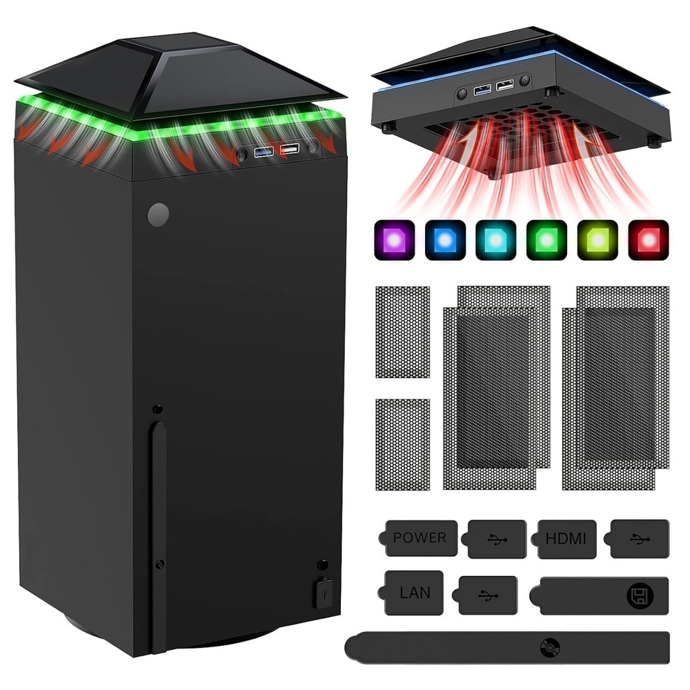 Ultimate Xbox Series X Console Cooling Fan with 3-Speed Settings & Light Effects
