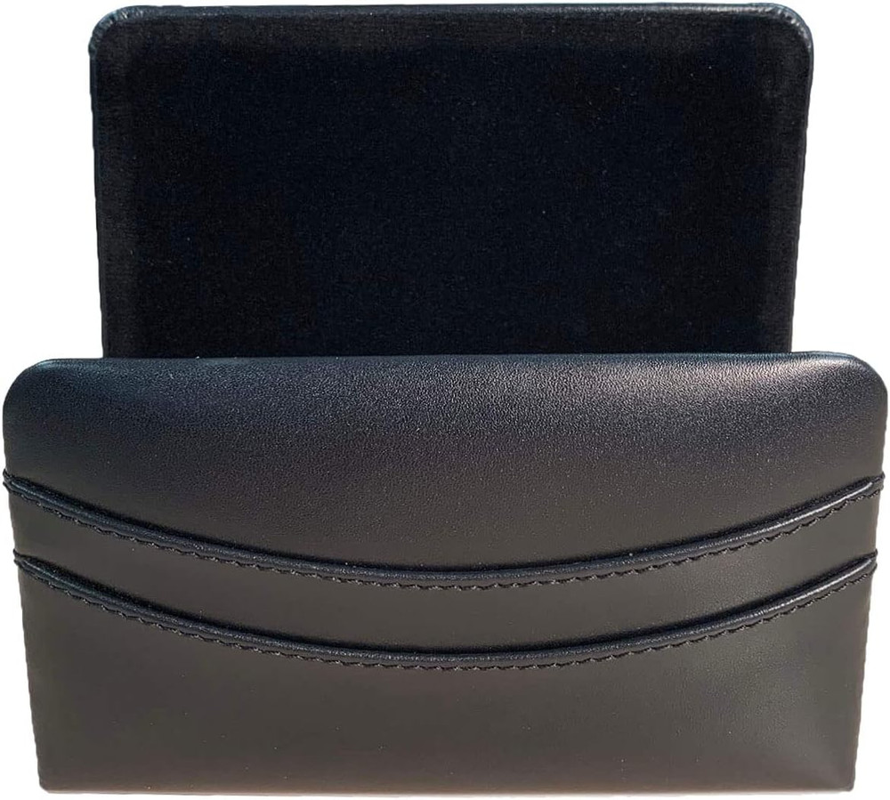 Classic Black Leather Letter Holder