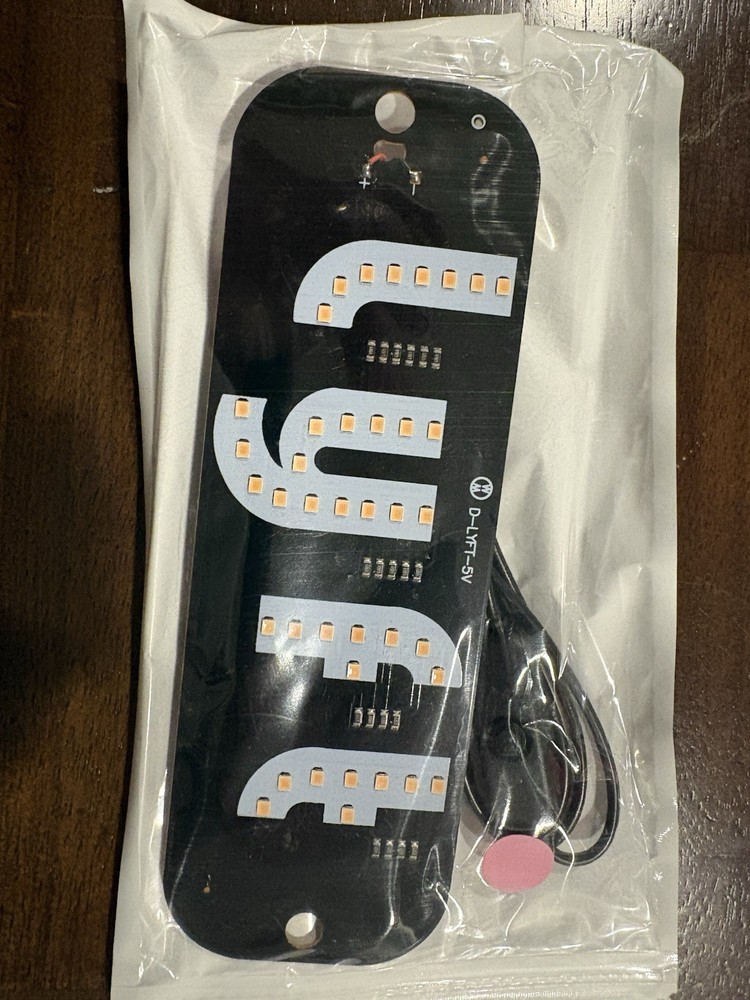 USB LED Car Light Sign Windshield Display w/ Suction Cups, Pink Rideshare Taxi